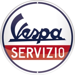 21713 Plakat okrągły 35cm Vespa Servizio