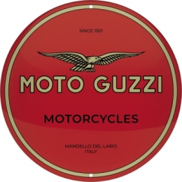 25121 Plakat okrągły 35cm Moto Guzzi -